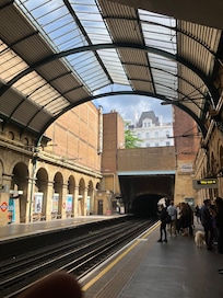 Hotel front from circle line Paddington Station underground