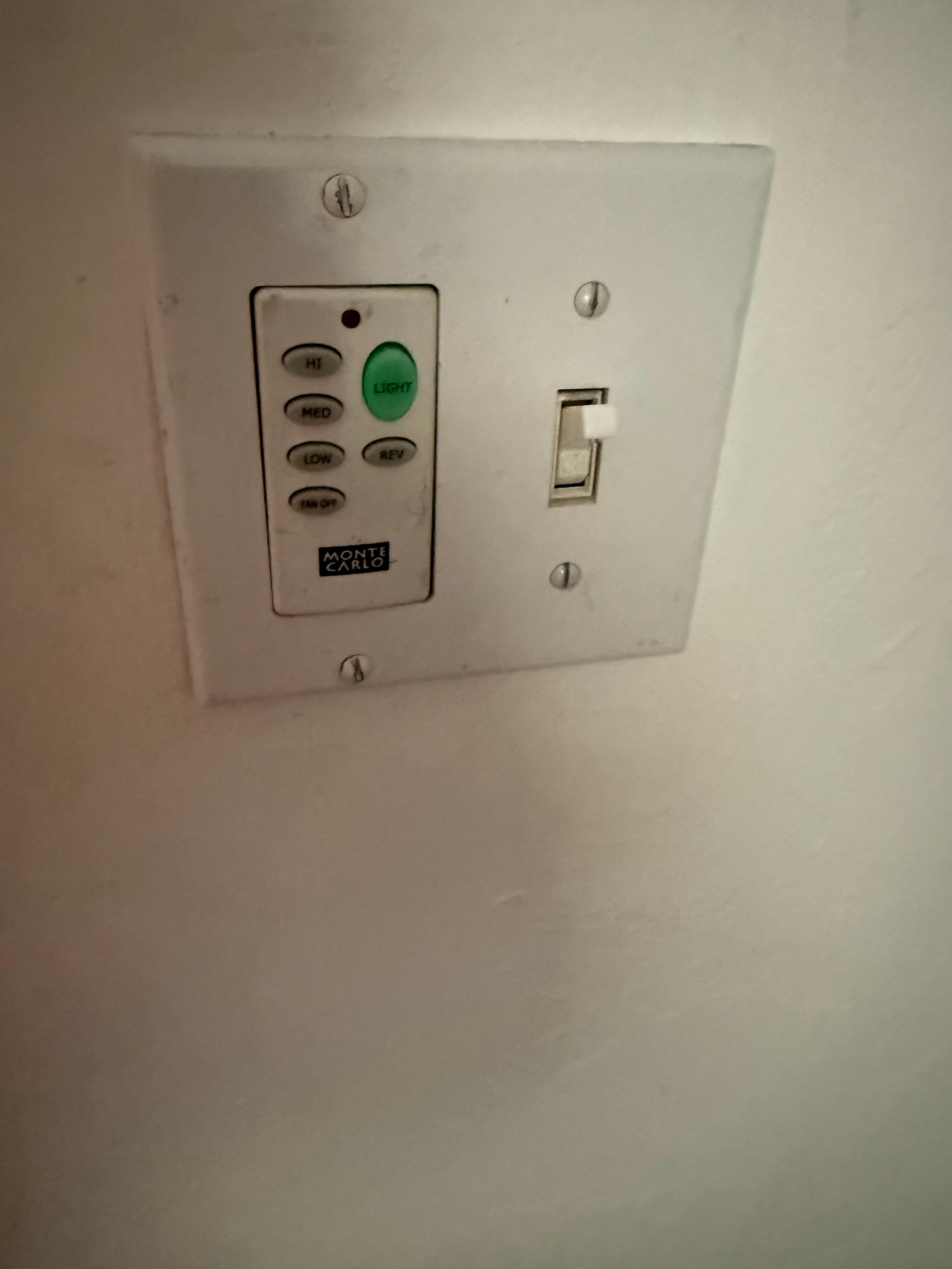 The smudged light switch