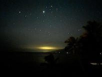 Moon setting in the West