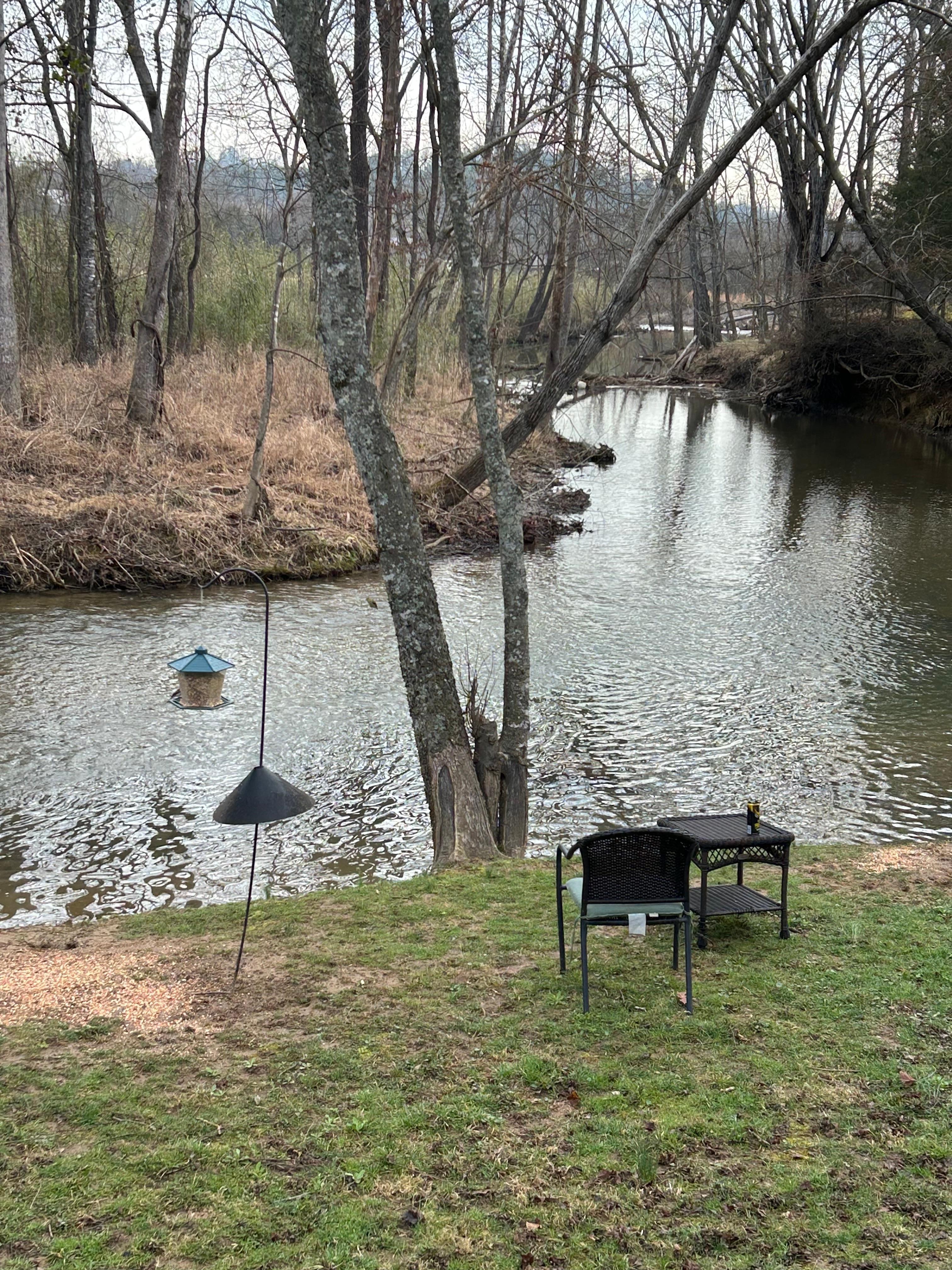 Beautiful views of the creek, on the property. 
