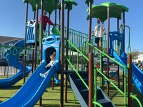The playground up near the pool