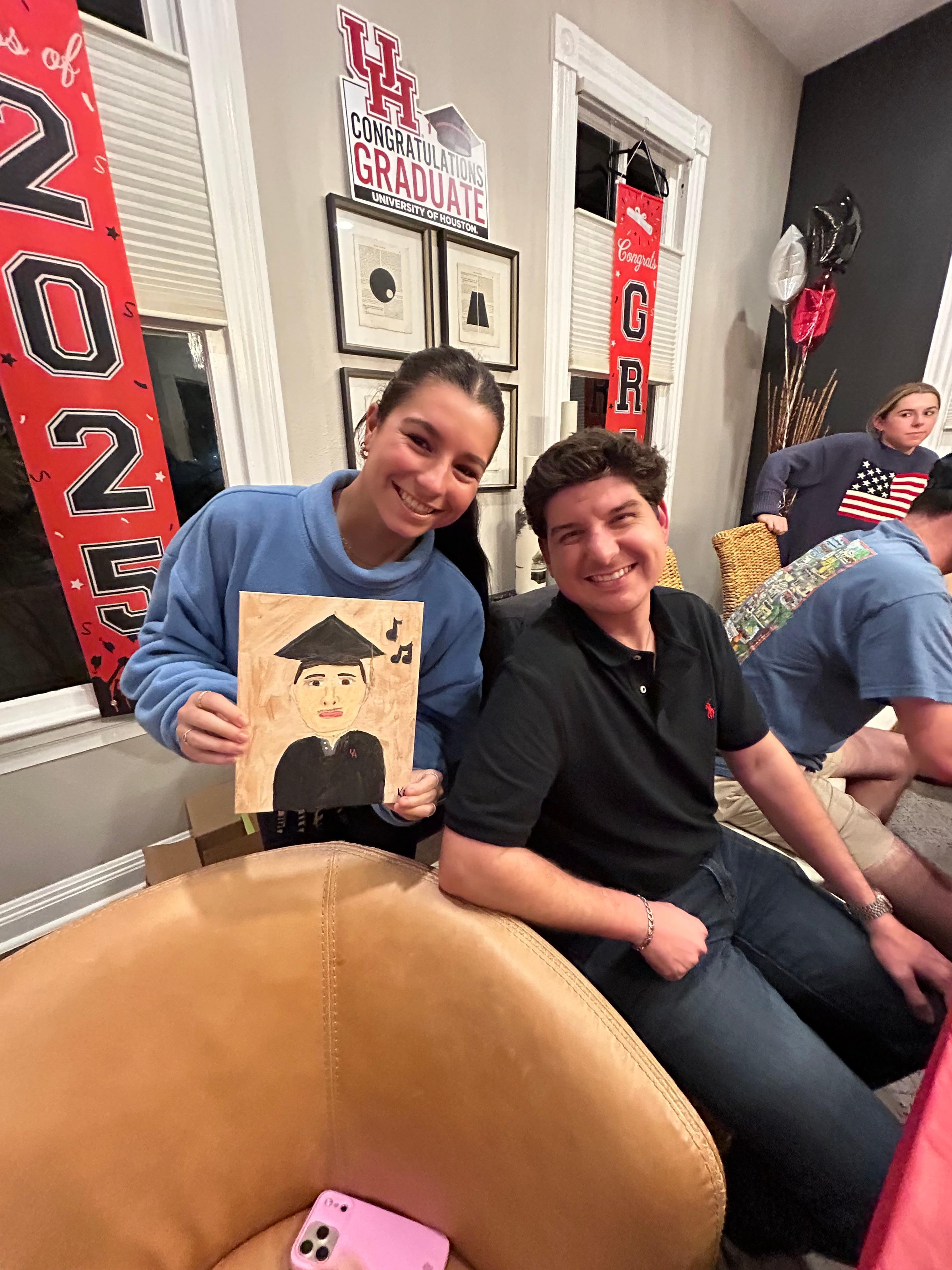 A portrait of the graduate by his cousin