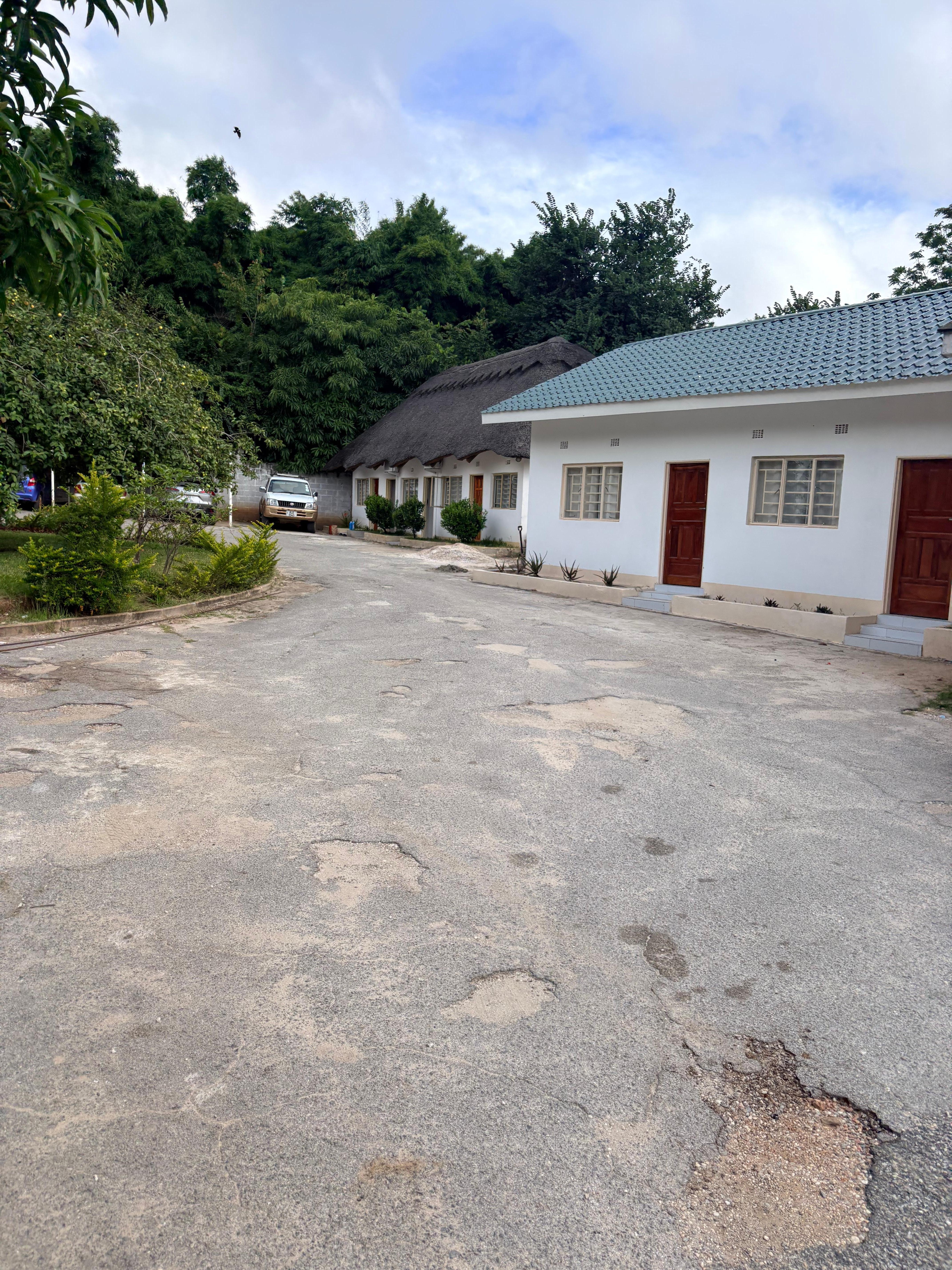 The thatched roof is awesome to me 