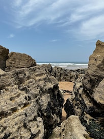 Hiking along the coast