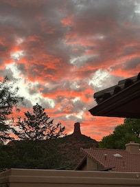 Our first night sunset view from house!