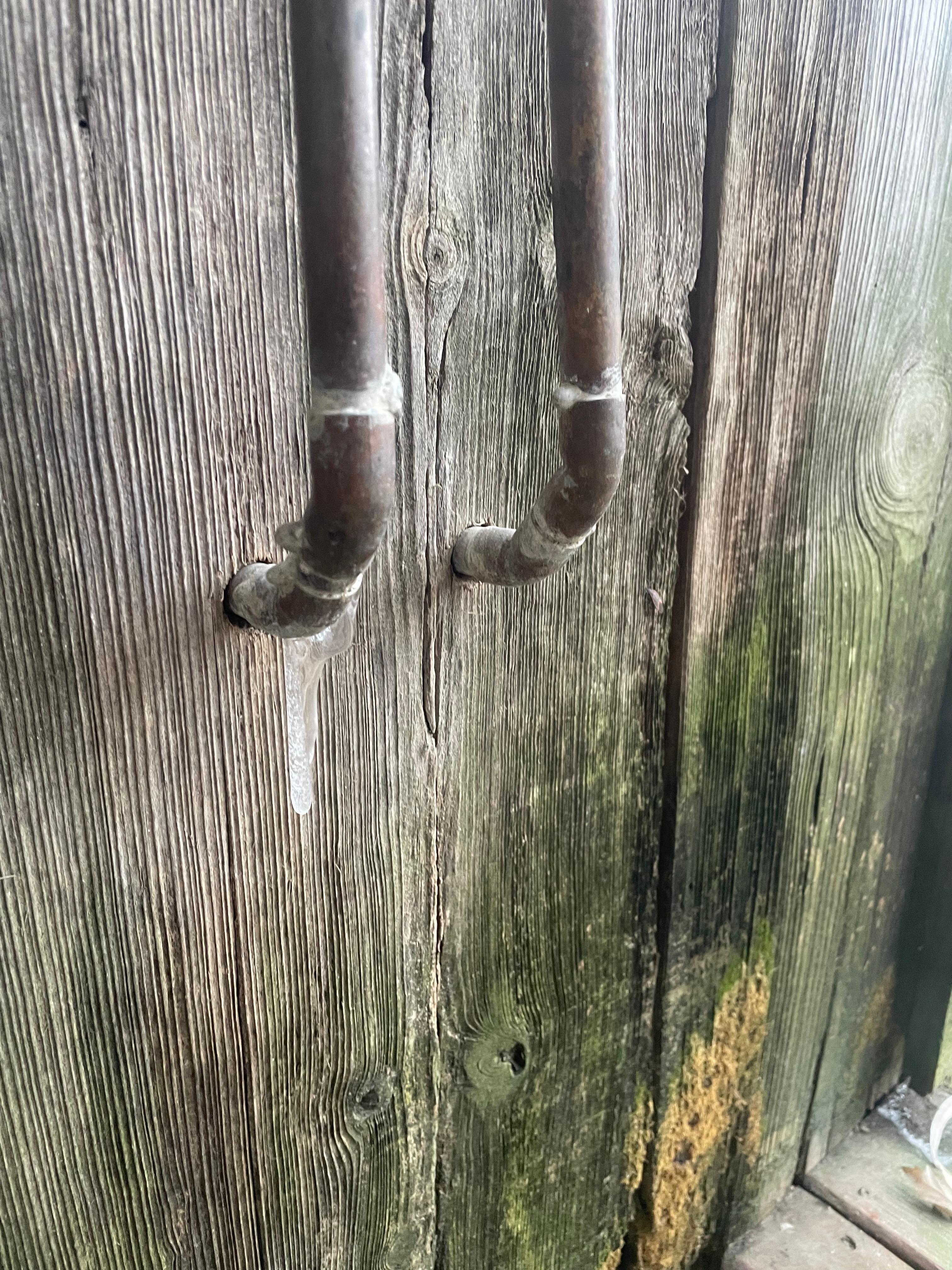 Frozen water pipes. 