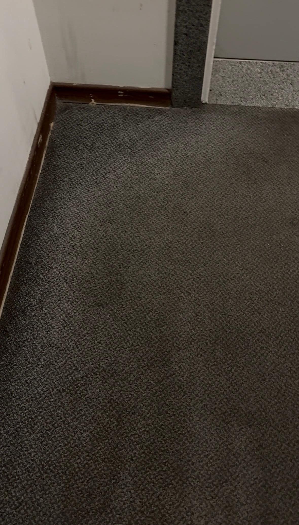 Carpete no corredor dos quartos 