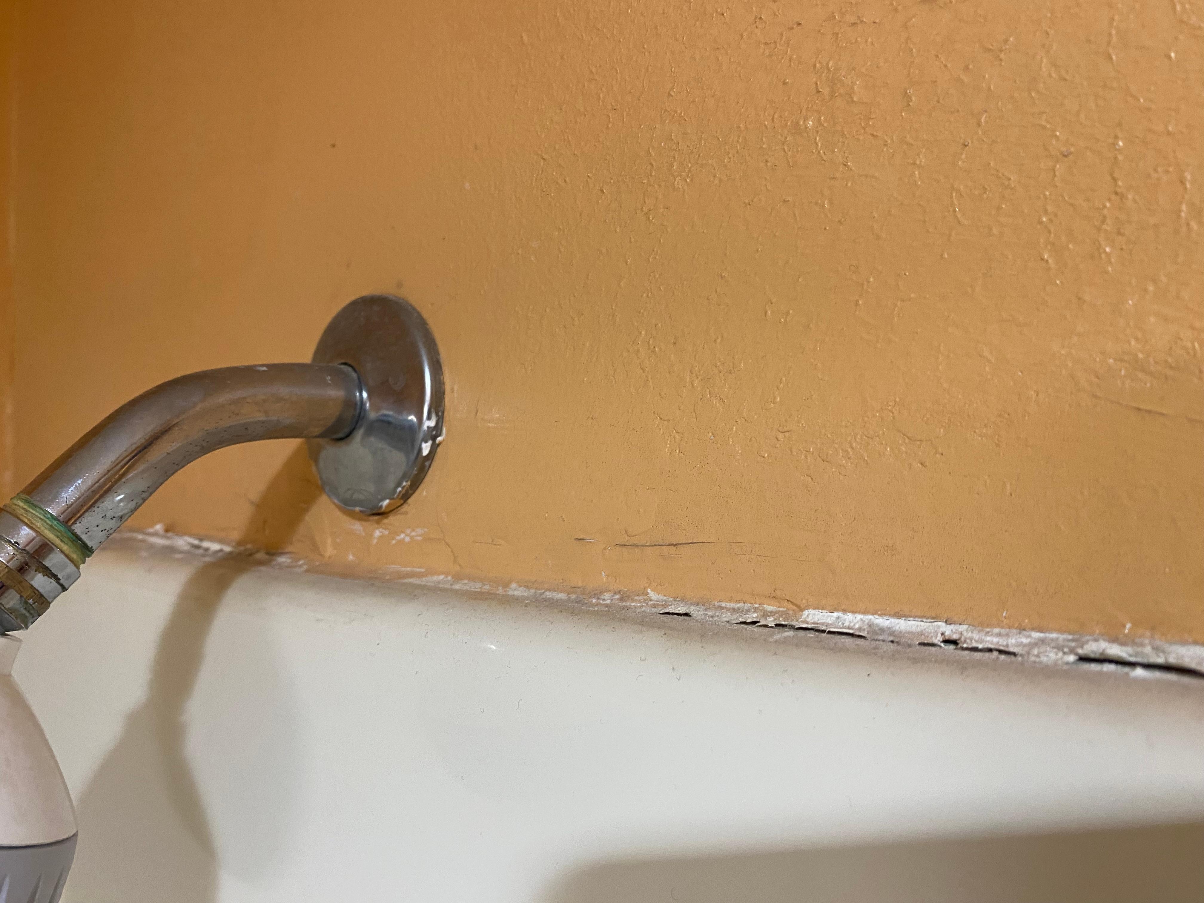 Drywall falling apart shower