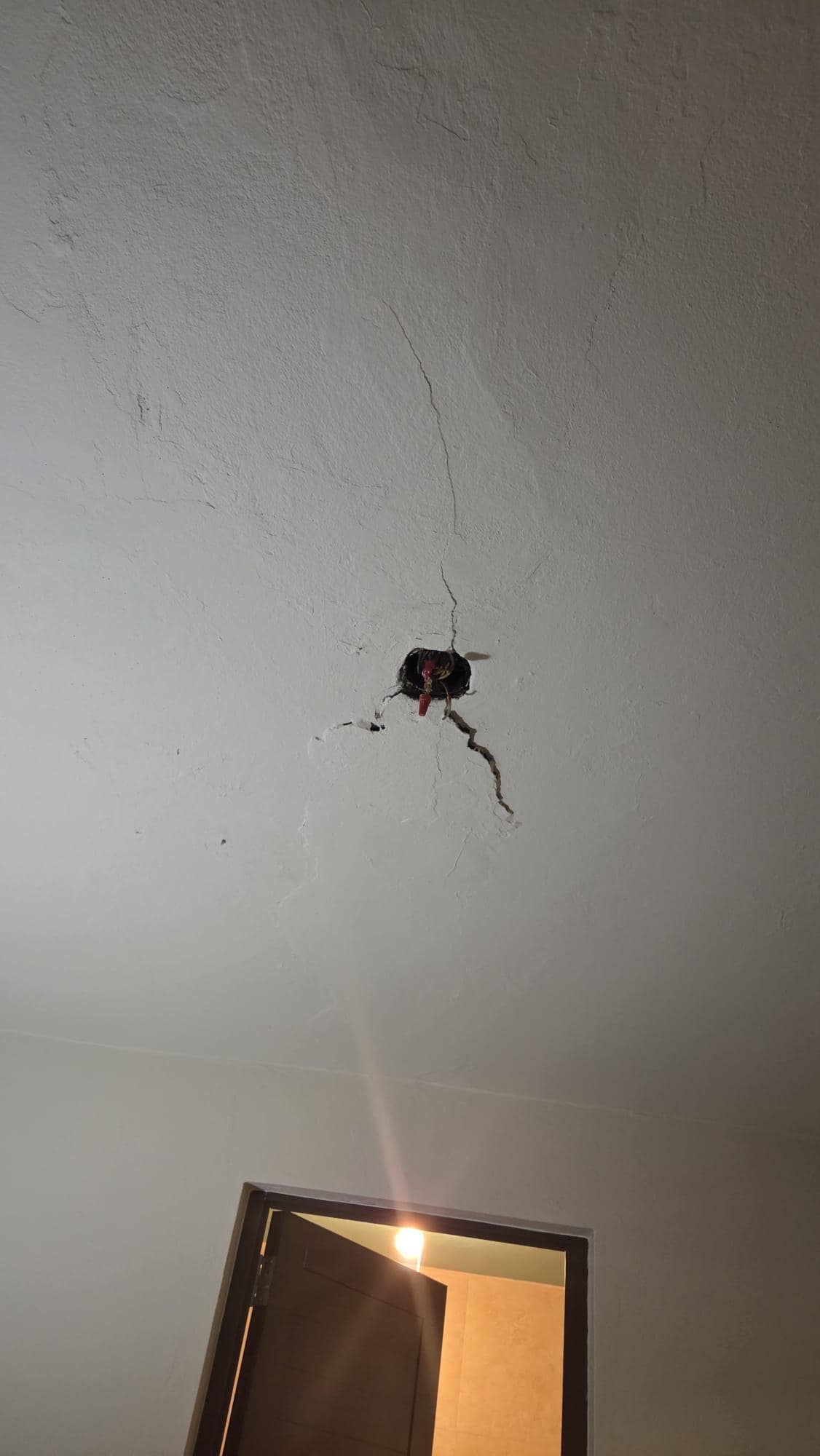 Ceilings were dirty and damaged.