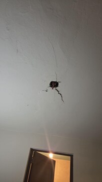 Ceilings were dirty and damaged.