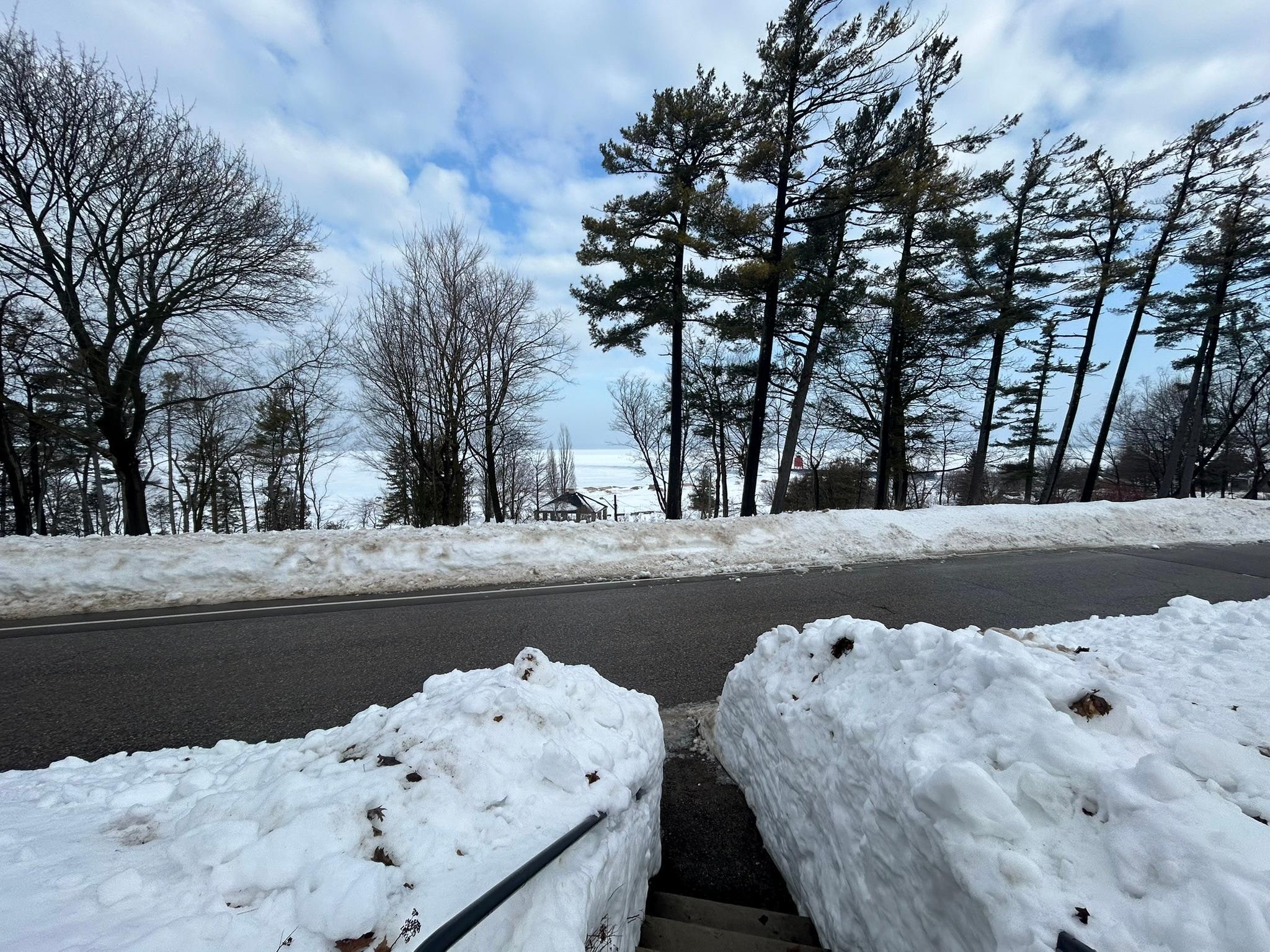 our access cut through the snow
