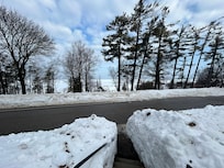 our access cut through the snow