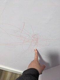 Coloring from previous guests, not cleaned