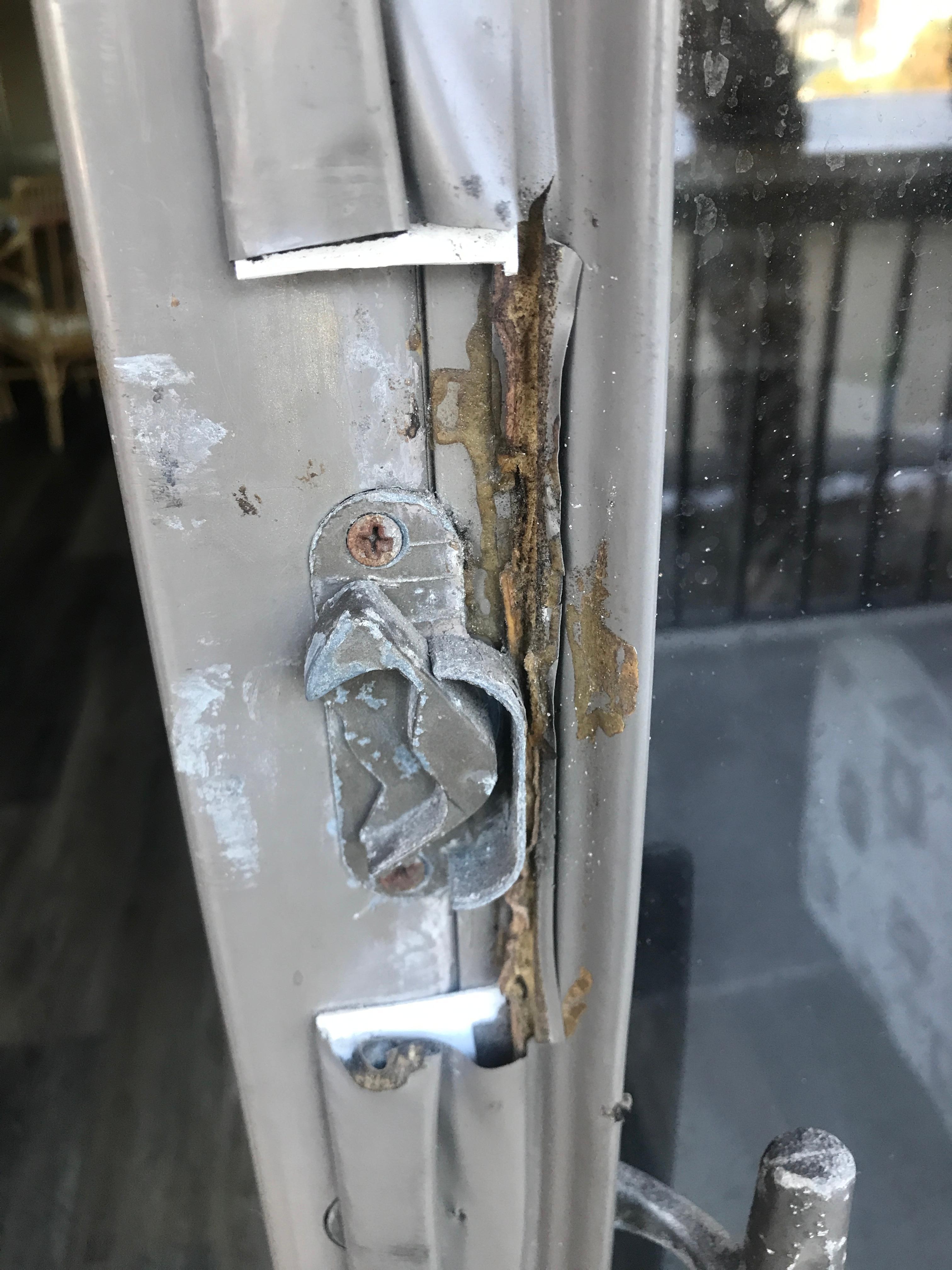 Patio door damage
