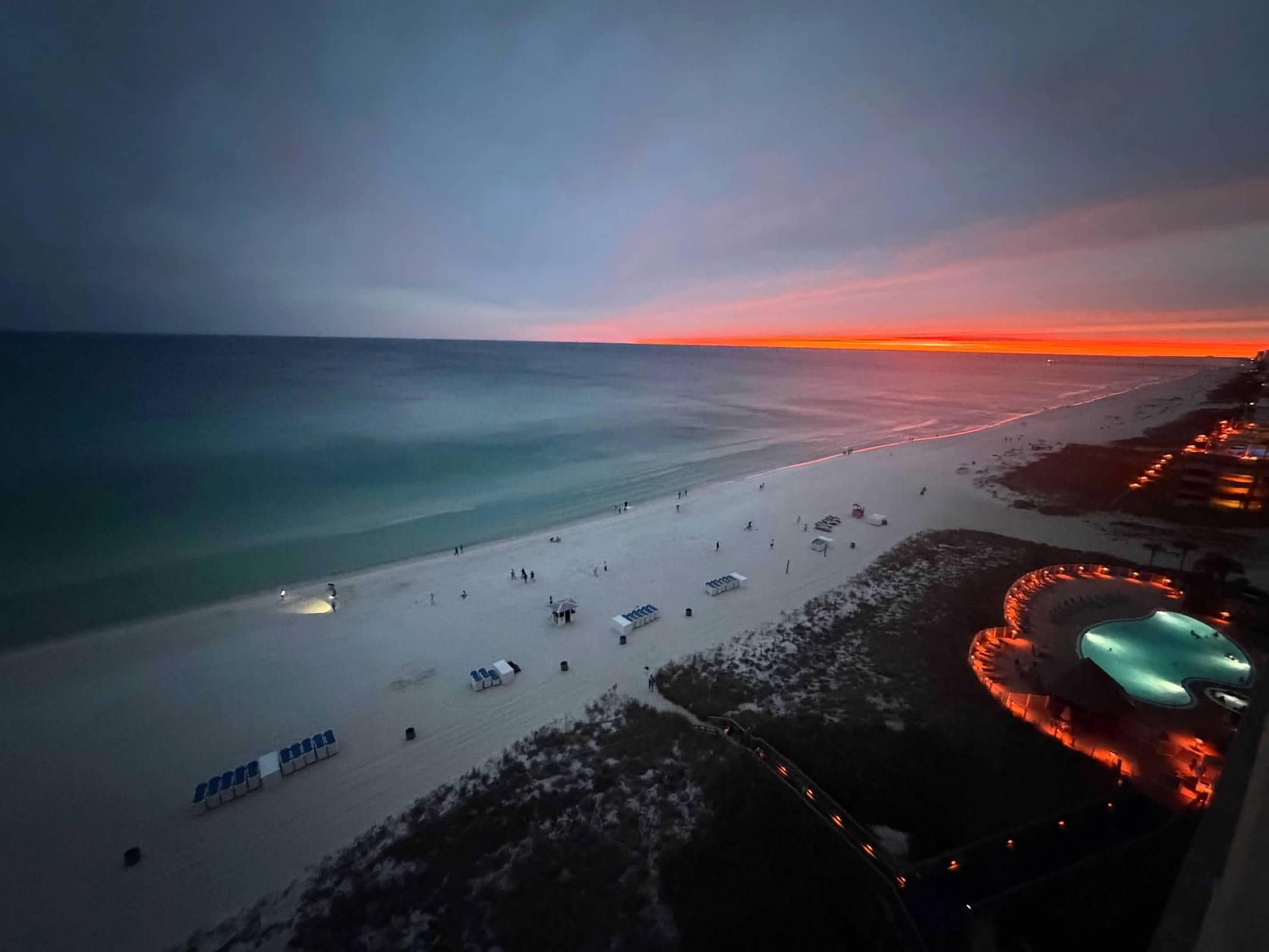 Sunset at night from the balcony