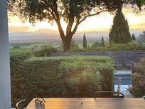 Udsigt fra den overdĂŠkkede terasse