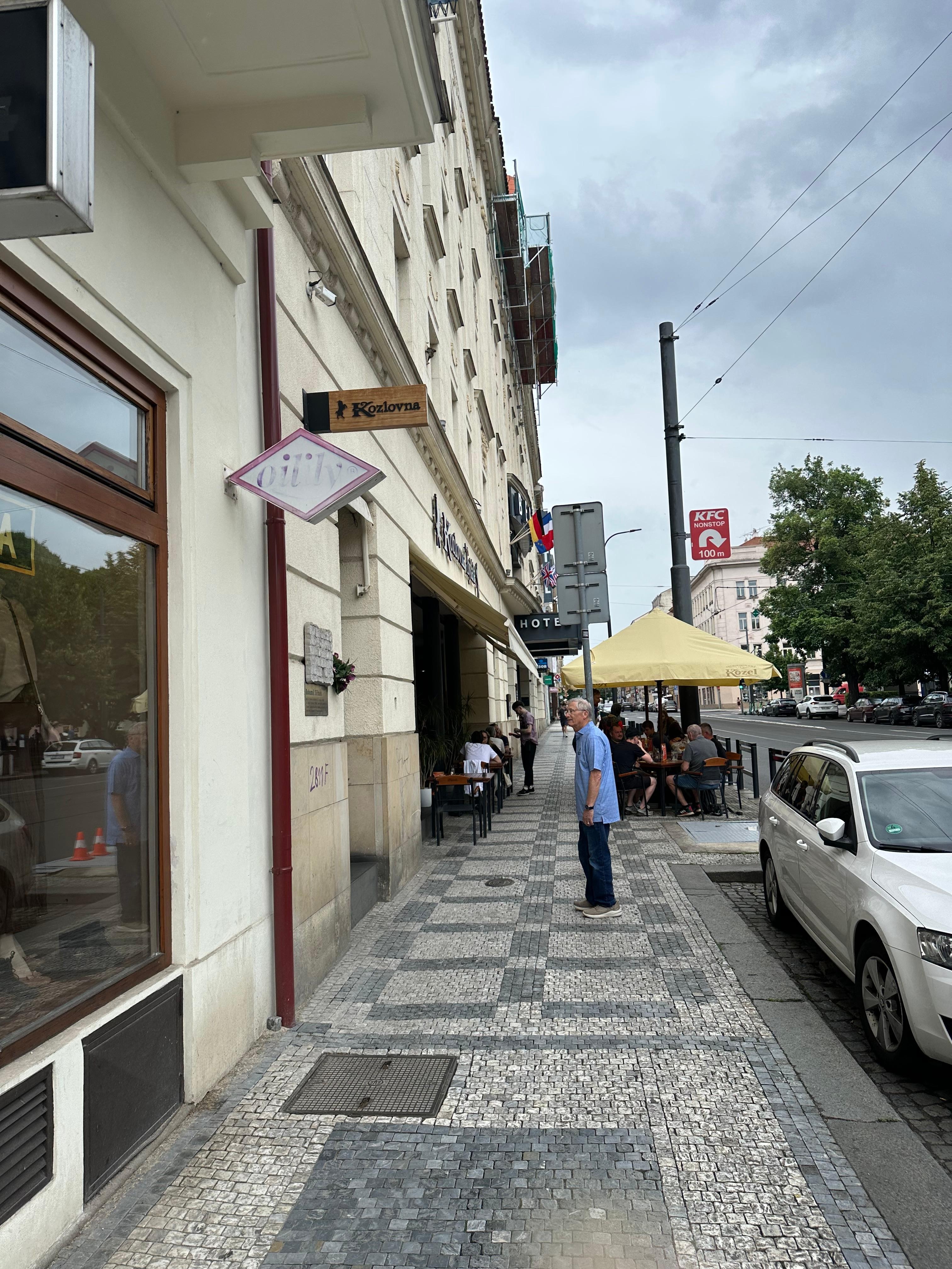 In front of hotel