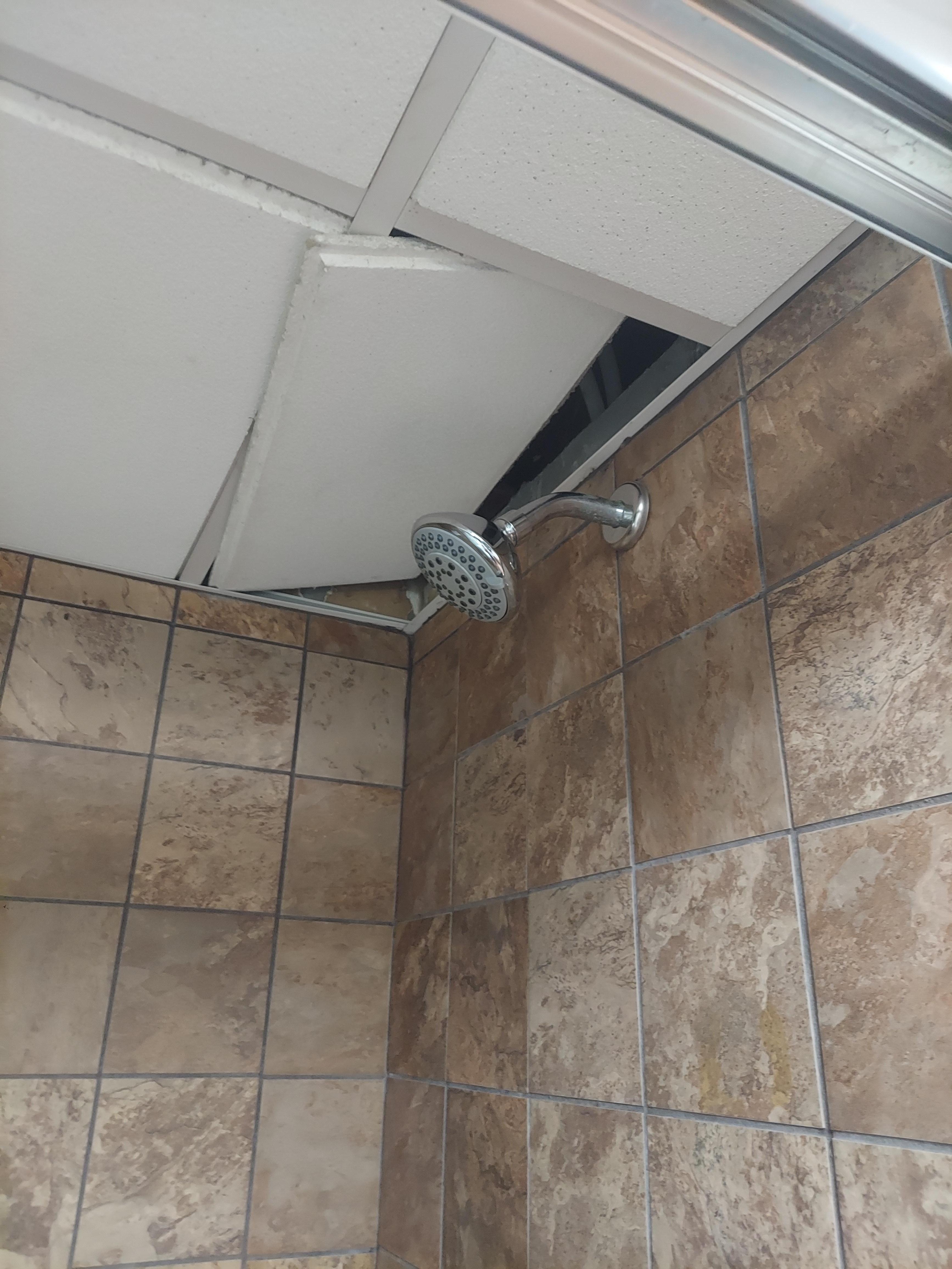 Showe ceiling tiles falling