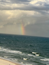 Morning we left and a surprise rainbow.