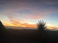 Sunset from the hillside firering