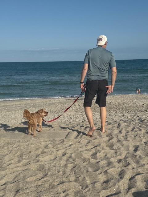 Who is walking whom?