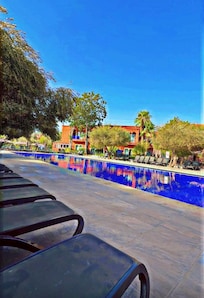 Pool 1- located outside the Atlas and VIP restaurant/bar. Surisble for younger children , is a bit colder then the pool 2 by the mimosa bar