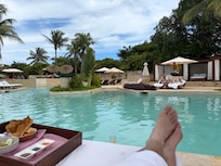lovely pool area at main reception building