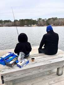 Fishing off dock