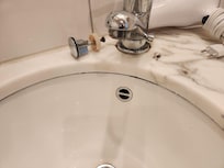Broken drain in bathroom