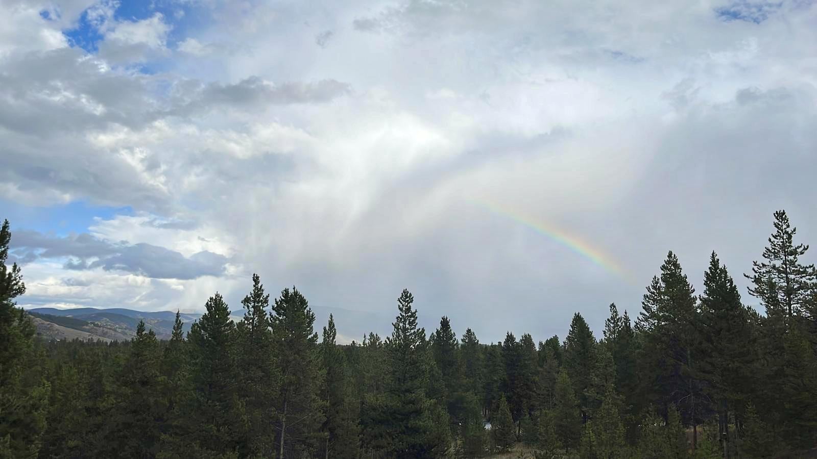 It was snowing back on the mountain tops and the clouds were shrouding their view. 