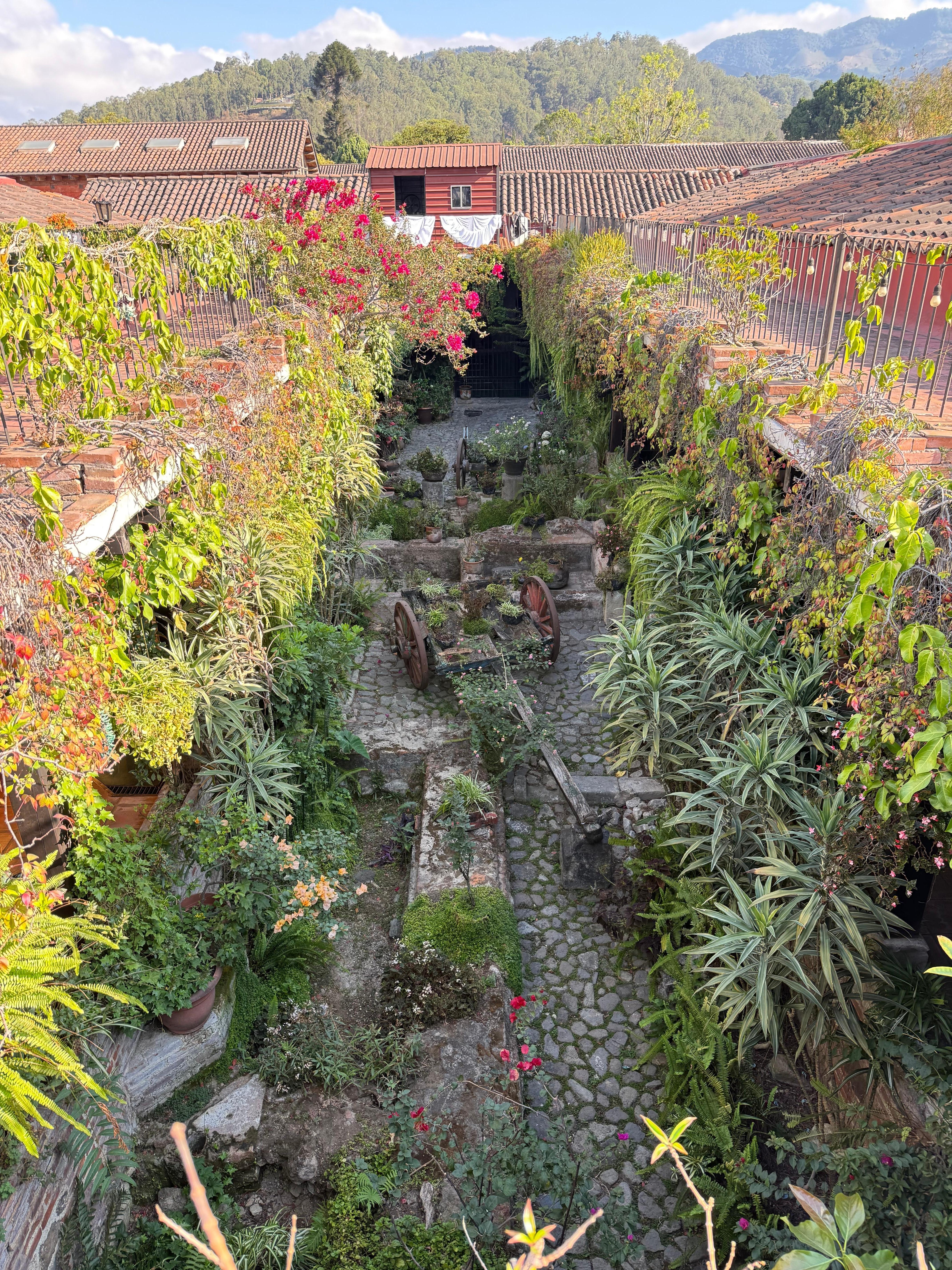 View of the courtyard from the roof 