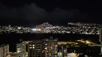 View from the balcony at night