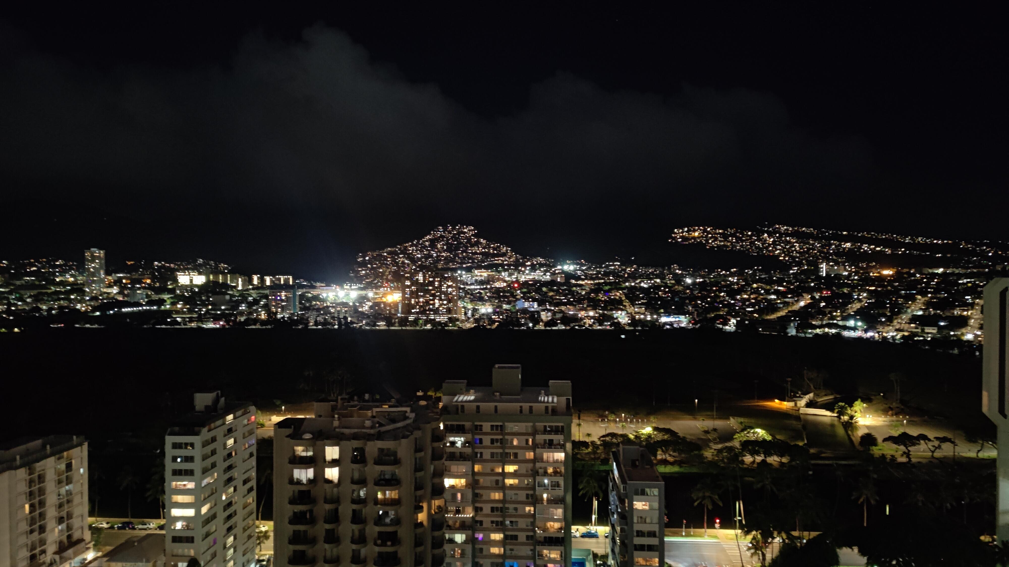 View from the balcony at night