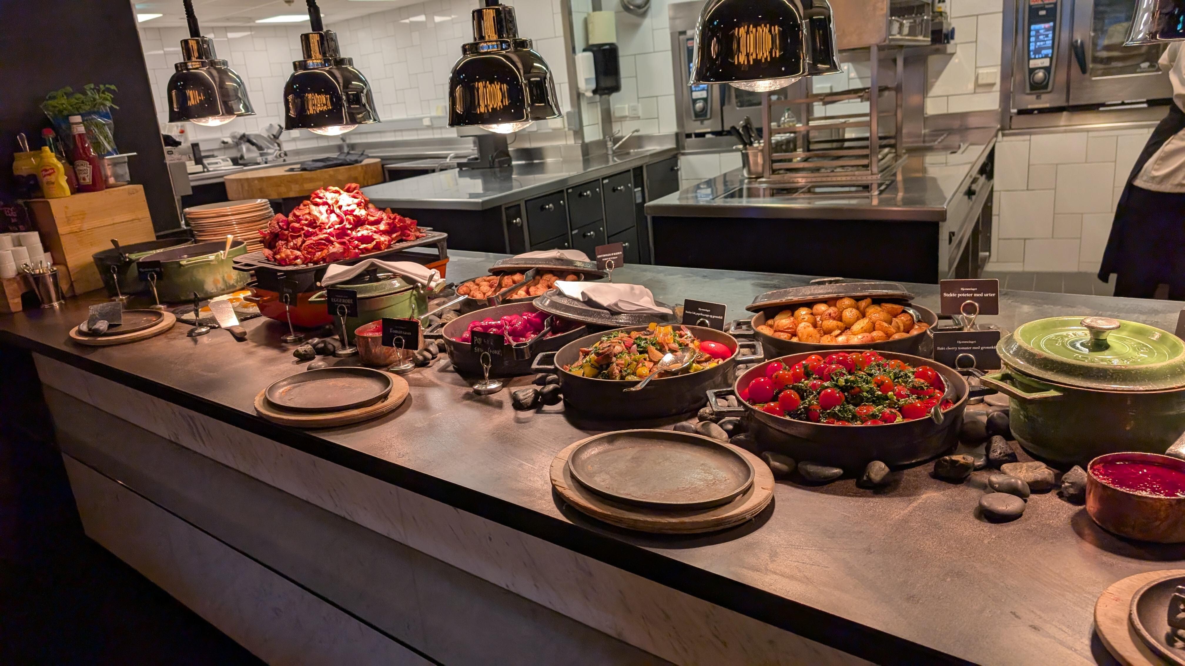 Breakfast buffet, partial picture