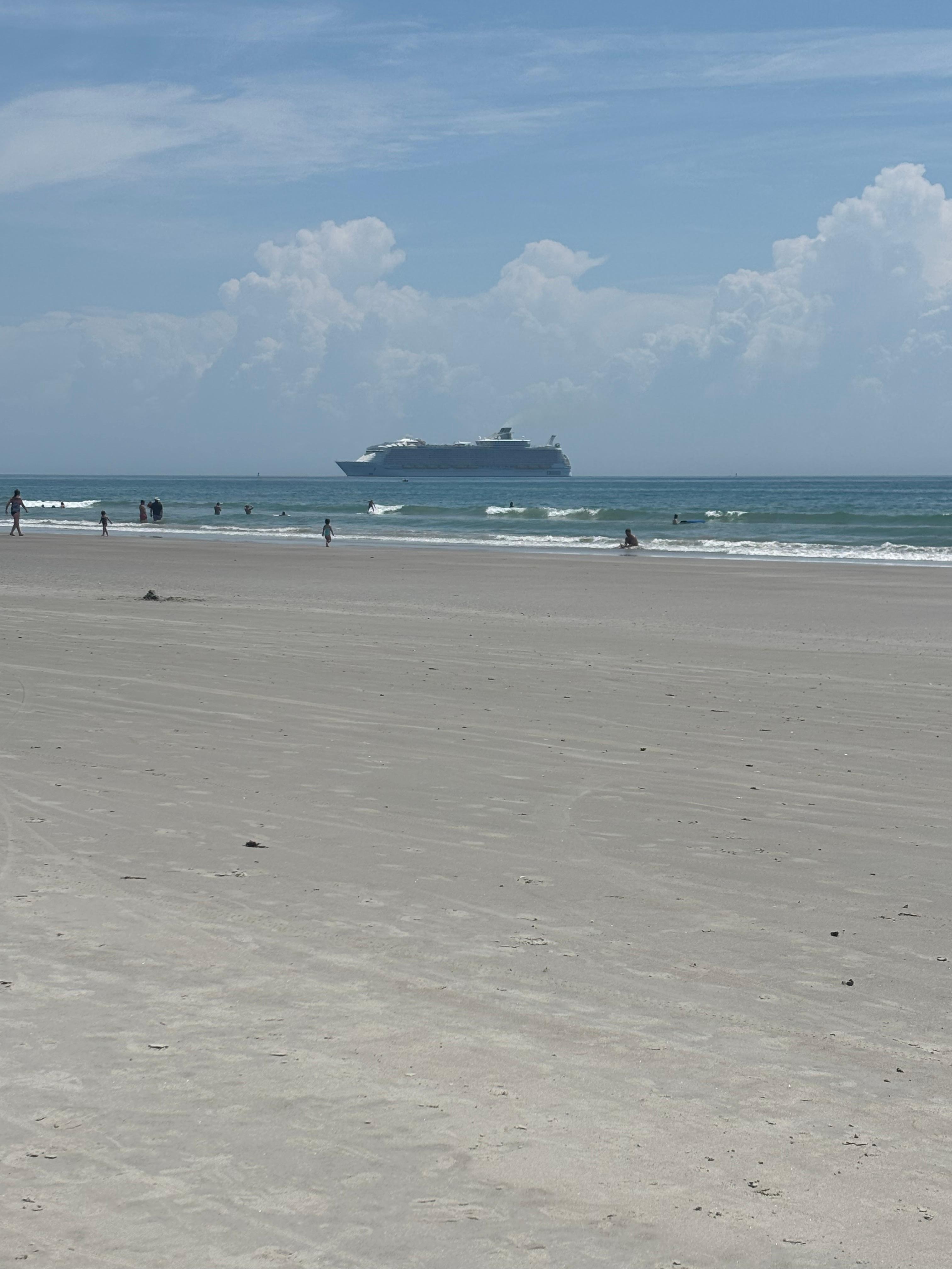 Watching the cruise ships come in from Port Canaveral! 
