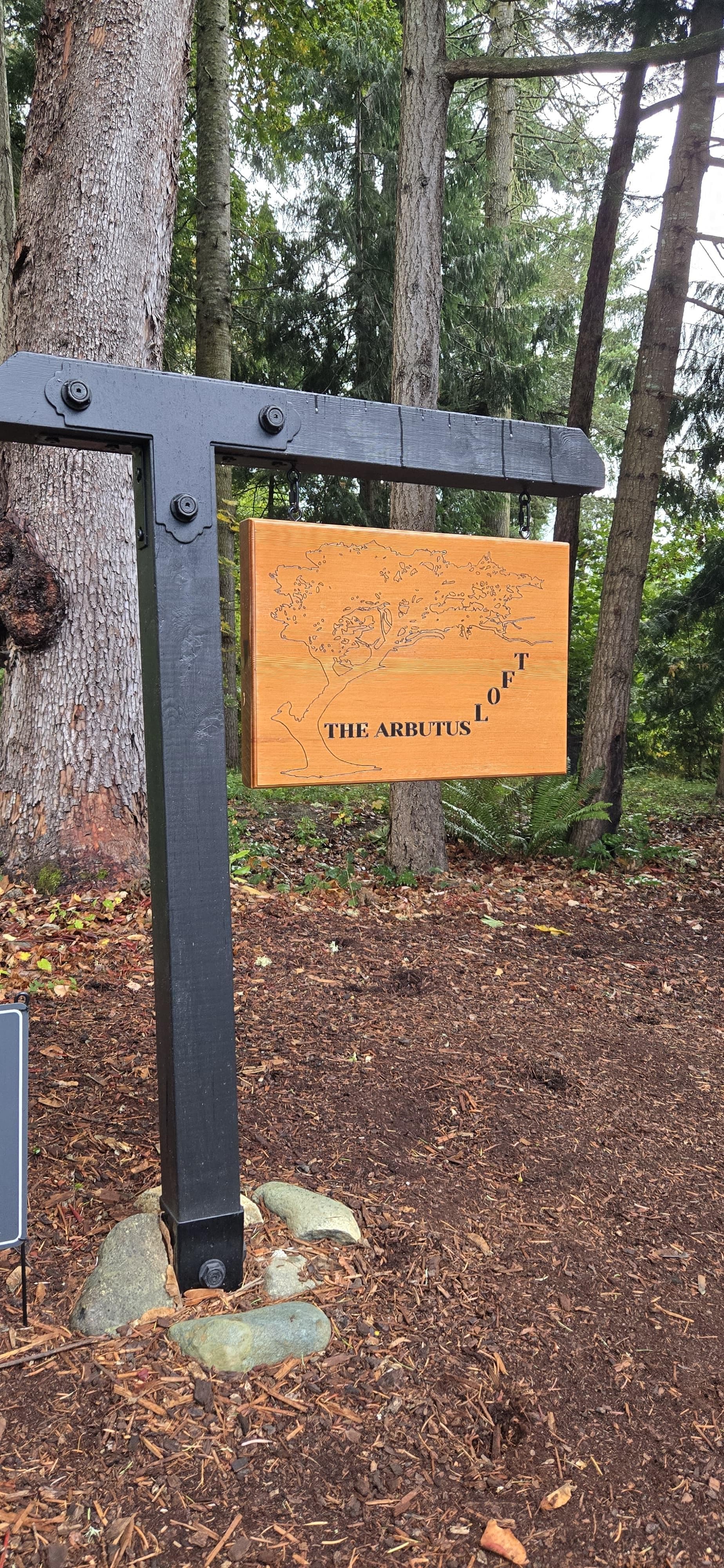 Signed parking stall