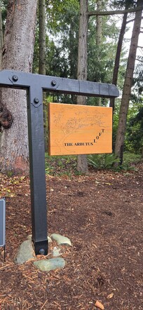 Signed parking stall