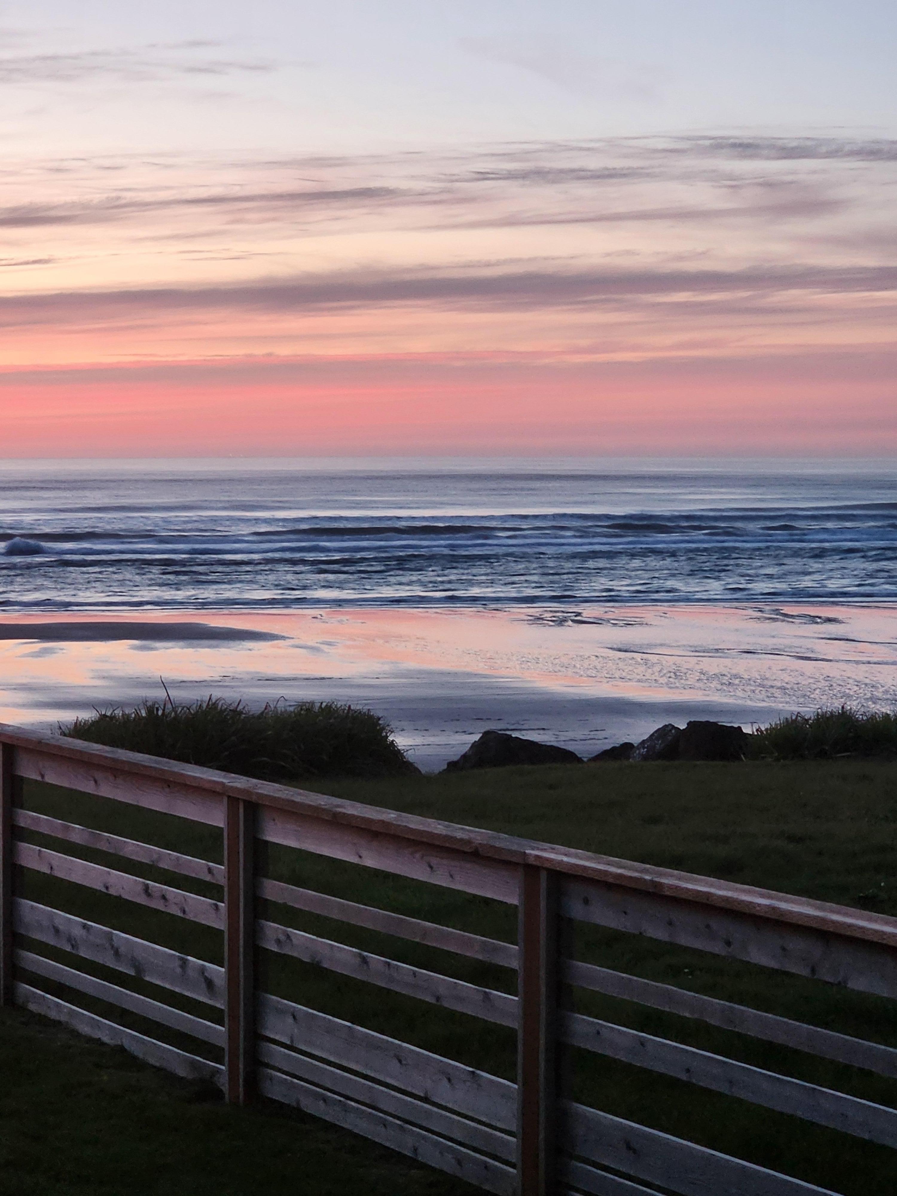Sunset from the front window.