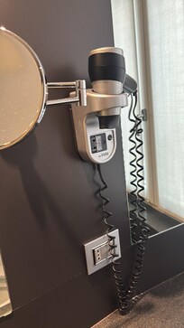 The hair dryer provided