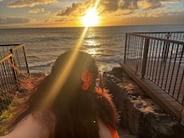 Taking in how beautiful the sunset was