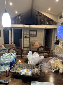 Except all our stuff, the cabin was adorable and cozy!!