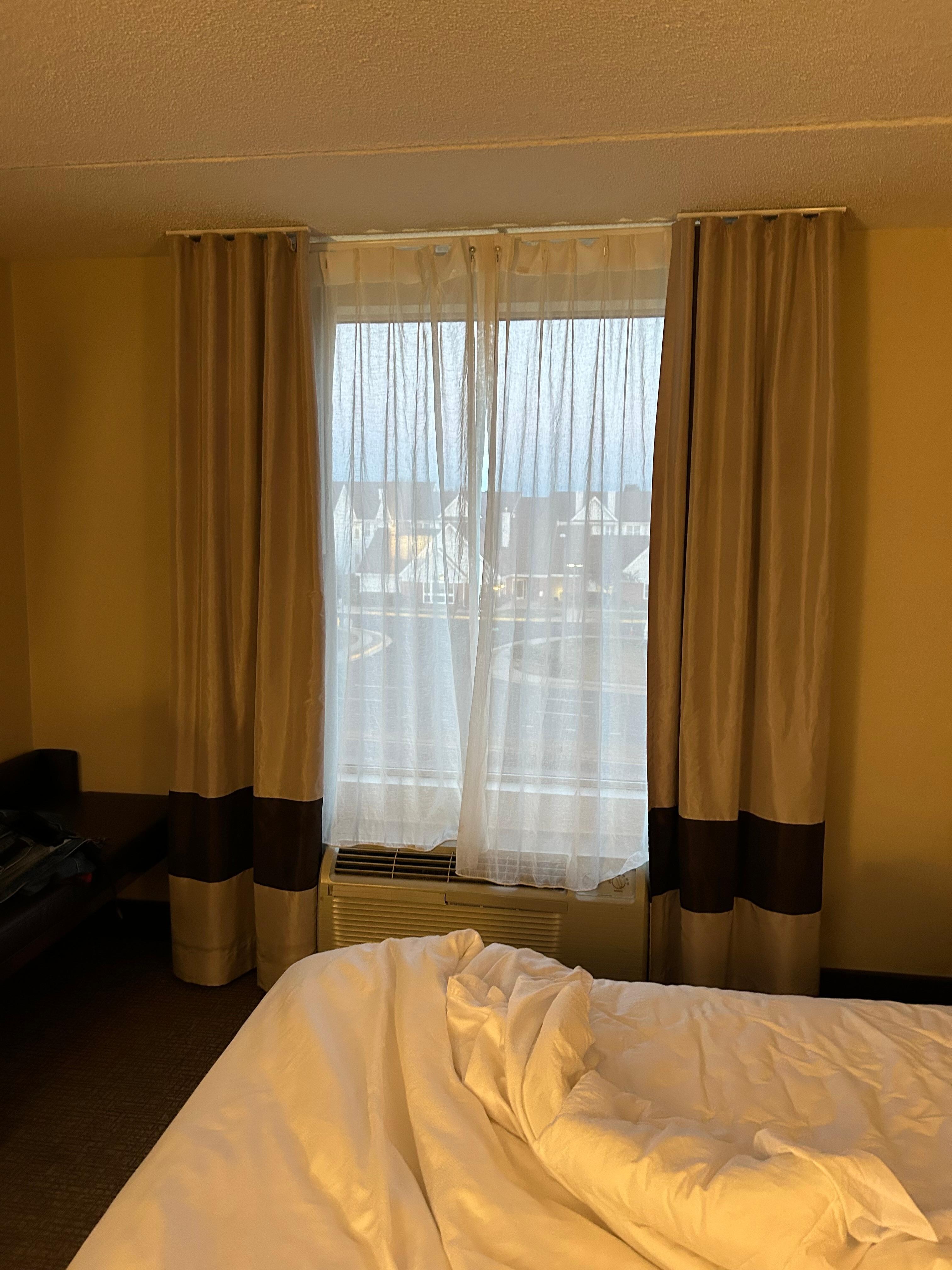 Curtains don’t close and inner curtains were too sheer