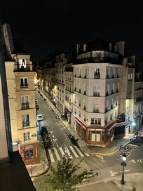 Night view from living room and 1st bedroom window