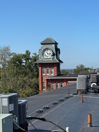 Hamilton factory clock tower.
