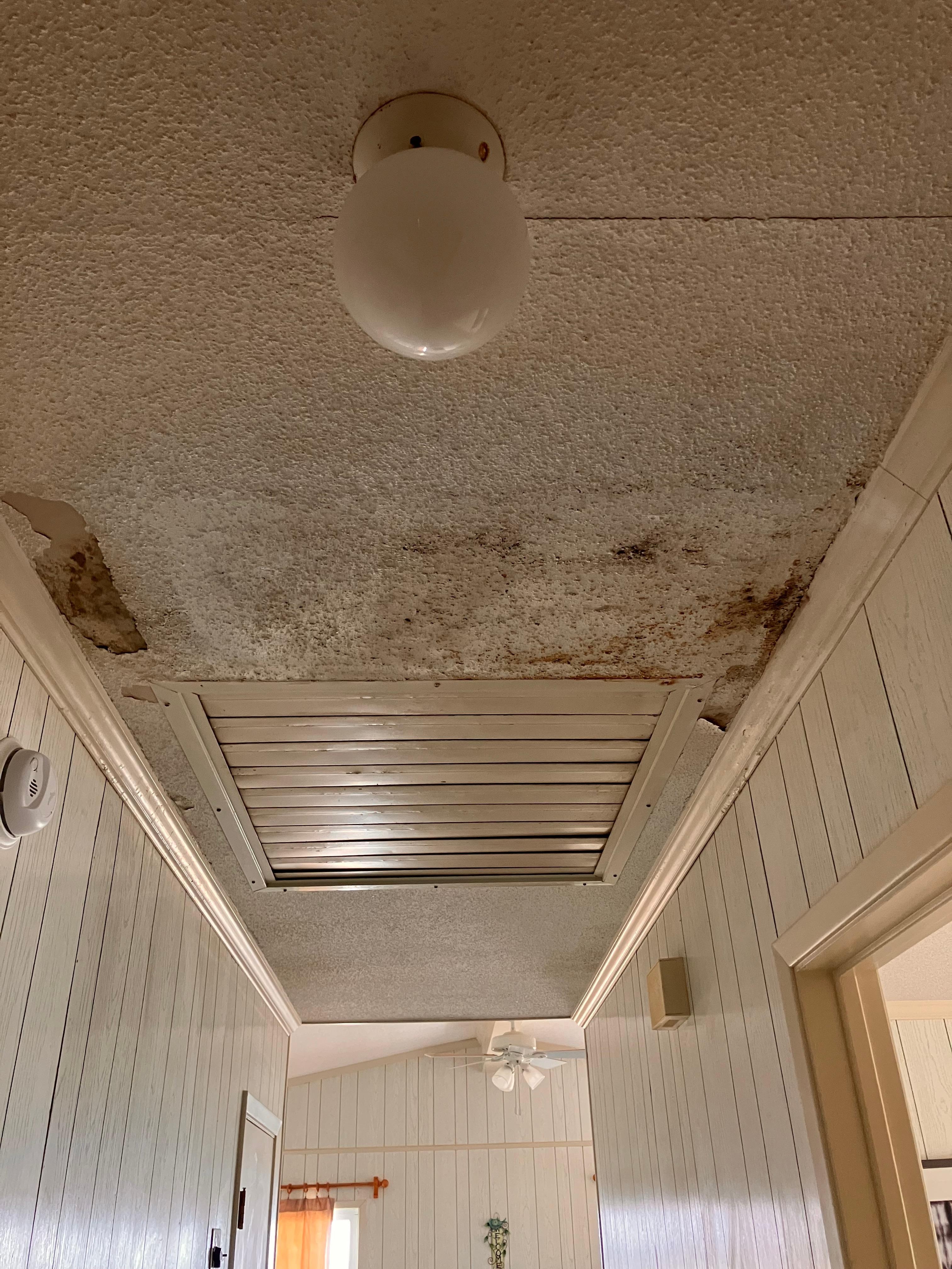 Mold at AC. They need to insulate the unit, replace drywall. The kilzed over all the AC vents because of mold. 