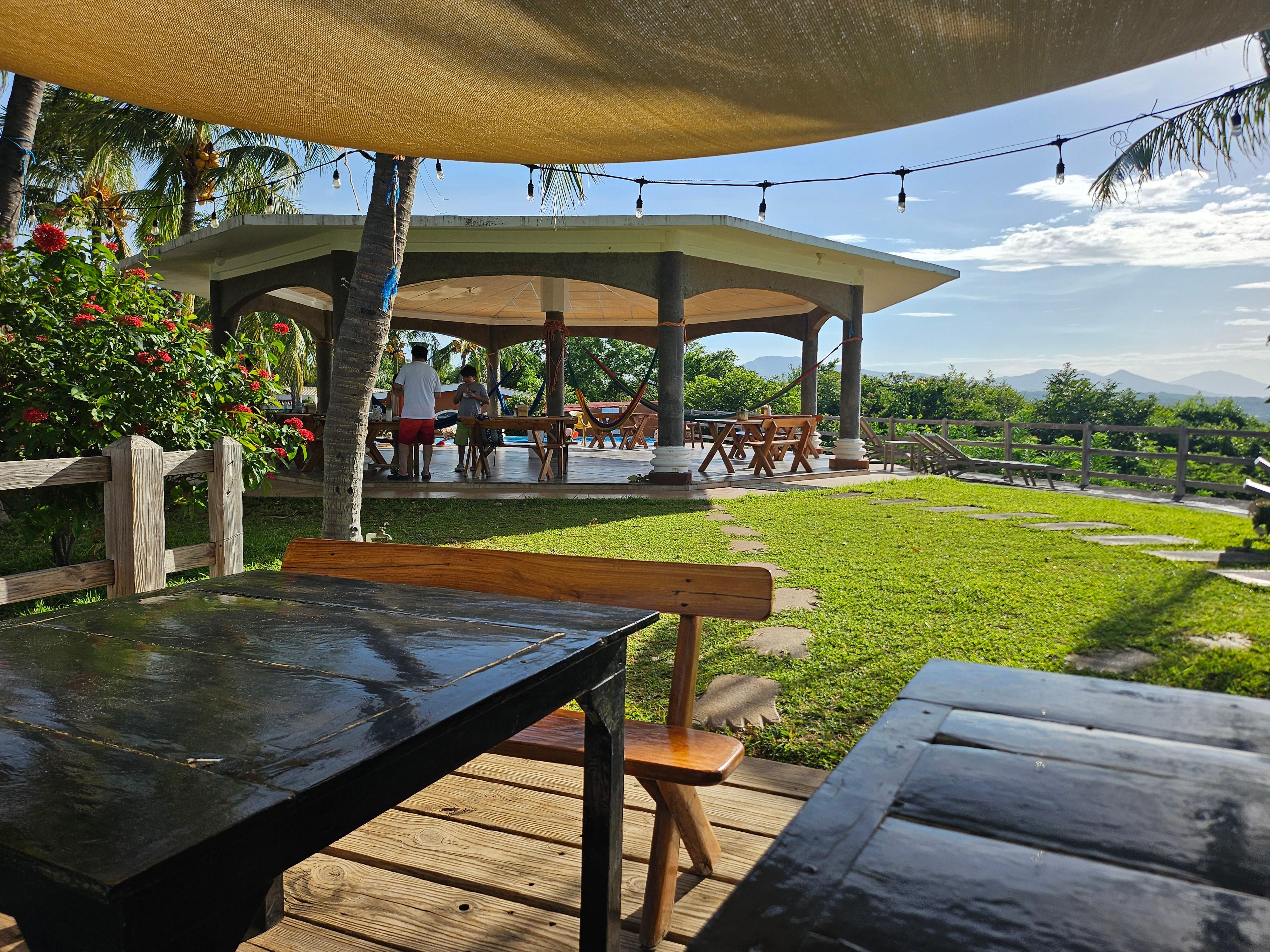 Beautiful gazebo overlooking the ocean 