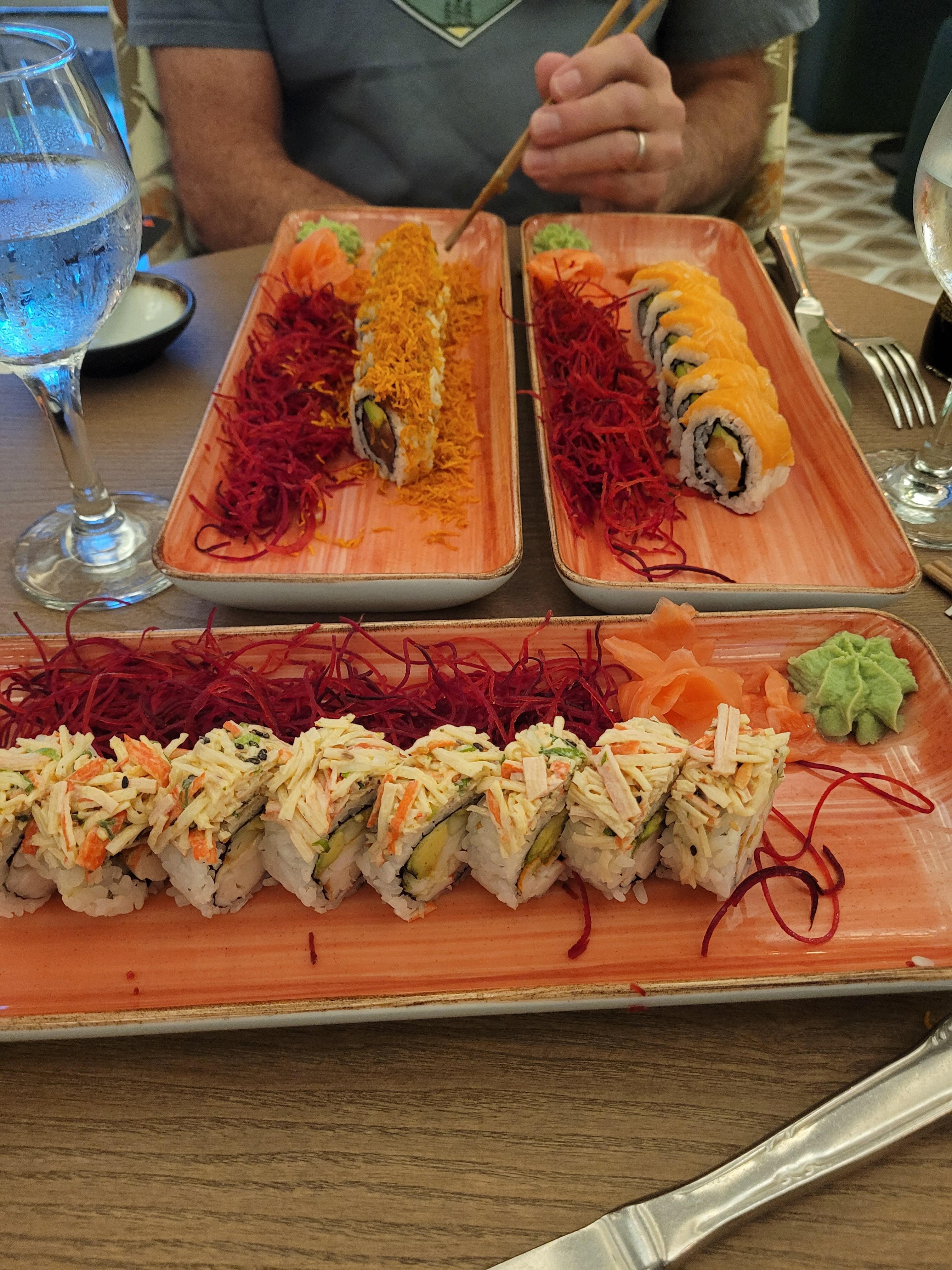 Wonderful sushi dinner