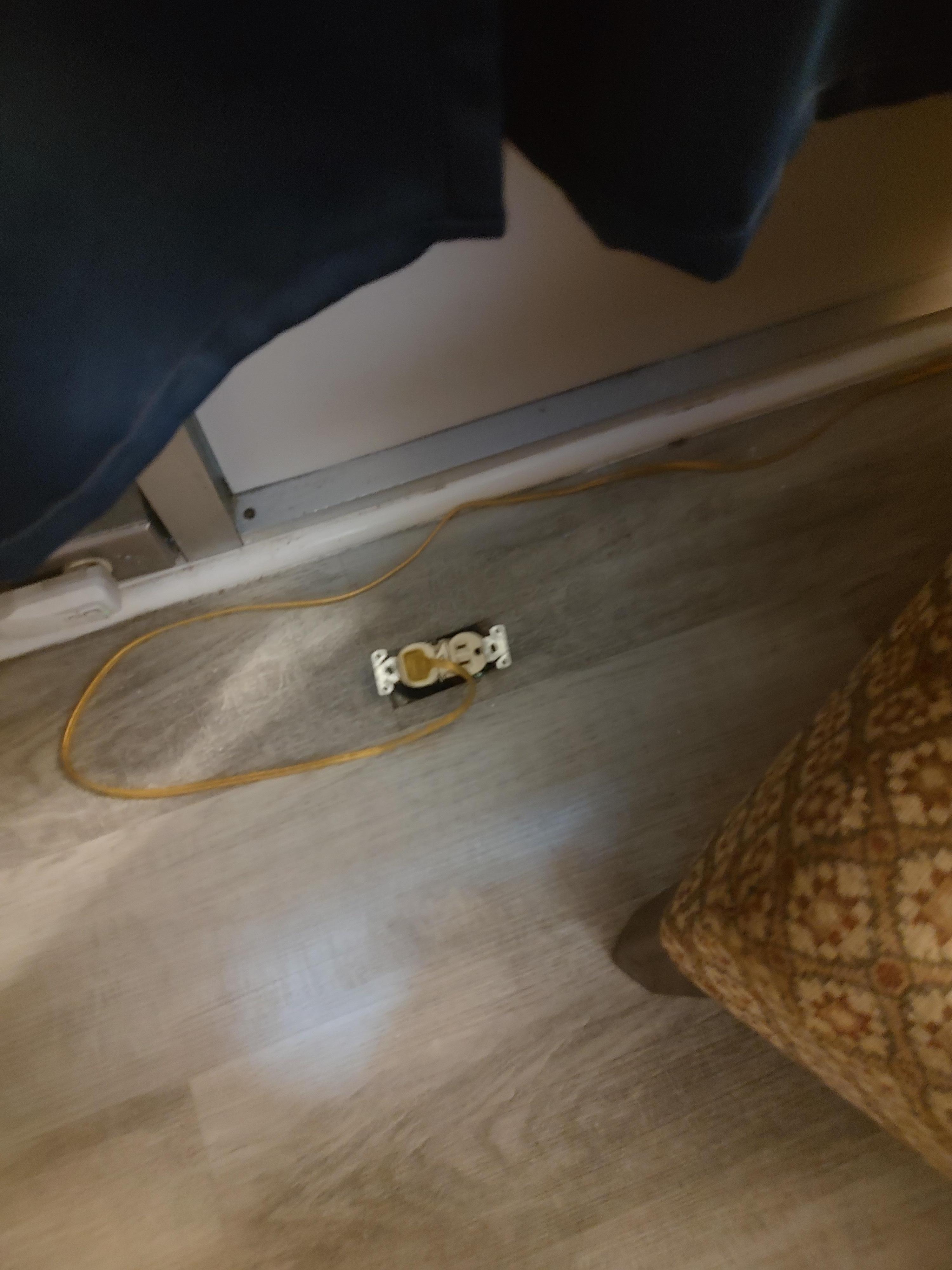 Exposed power outlet 