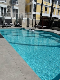 The newly reopened pool.