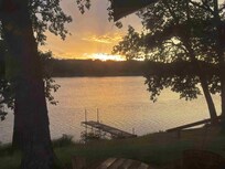 Sunset over the river